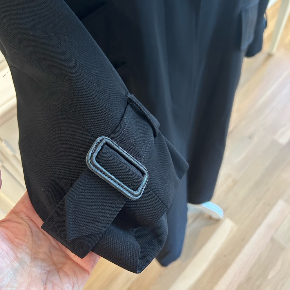 Anne Klein Black Trench/Winter Coat Sz 8 - Picture 3 of 9